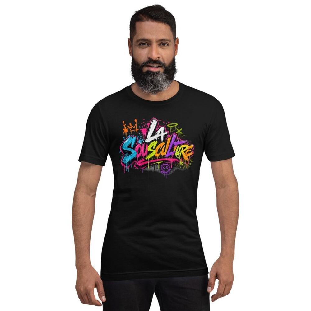 NWT -  S to 3 XL -La Sousculture Graffiti Style Graphic Urban Streetwear T-shirt - Picture 4 of 6